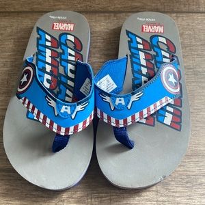Stride Rite Captain America flip flops